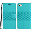For iPhone 16e Diamond Embossed Skin Feel Leather Phone Case(Blue) - iPhone 16e Cases by PMC TechLife | Online Shopping South Africa | PMC TechLife | Buy Now Pay Later Mobicred
