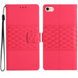 For iPhone 16e Diamond Embossed Skin Feel Leather Phone Case(Red) - iPhone 16e Cases by PMC TechLife | Online Shopping South Africa | PMC TechLife | Buy Now Pay Later Mobicred