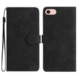 For iPhone 16e Flower Embossing Pattern Leather Phone Case(Black) - iPhone 16e Cases by PMC TechLife | Online Shopping South Africa | PMC TechLife | Buy Now Pay Later Mobicred