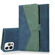 For iPhone 16 Pro Max Dual-color Stitching Leather Phone Case(Blue Green) - free shipping - PMC TechLife - Order now!