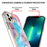 For iPhone 16 Pro Electroplating Pattern IMD TPU Shockproof Case(Milky Way Blue Marble)