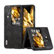 For OPPO Find N3 Flip ABEEL Weave Plaid PU Phone Case(Black) - Find N3 Flip Cases by PMC TechLife | Online Shopping South Africa | PMC TechLife