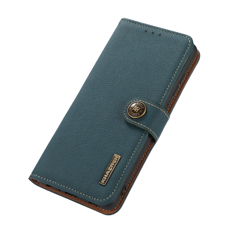 For OnePlus Ace 2 Pro KHAZNEH Custer Genuine Leather RFID Phone Case(Green)