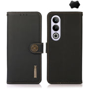 For OnePlus Ace 3V KHAZNEH Custer Genuine Leather RFID Phone Case(Black)