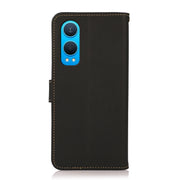 For OnePlus CE4 Lite KHAZNEH Custer Genuine Leather RFID Phone Case(Black)