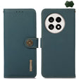 For OnePlus Ace 5 Pro / Ace 5 / 13R KHAZNEH Custer Genuine Leather RFID Phone Case(Green) - OnePlus Cases by PMC TechLife | Online Shopping South Africa | PMC TechLife | Buy Now Pay Later Mobicred