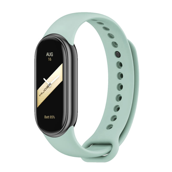 For Xiaomi Smart Band 10 / 9 / 8 Mijobs Solid Color Silicone Watch Band(Aqua)