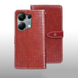 For Xiaomi Redmi Note 13 Pro 4G idewei Crocodile Texture Leather Phone Case(Red) - Xiaomi Cases by idewei | Online Shopping South Africa | PMC TechLife | Buy Now Pay Later Mobicred
