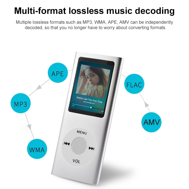 1.8 inch TFT Screen Metal MP4 Player With Earphone+Cable(Red)