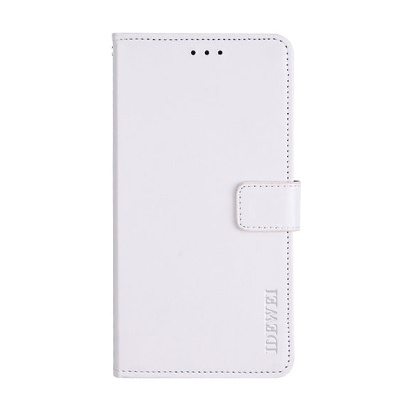 For Realme 11 Pro idewei Crazy Horse Texture Leather Phone Case with Holder(White)