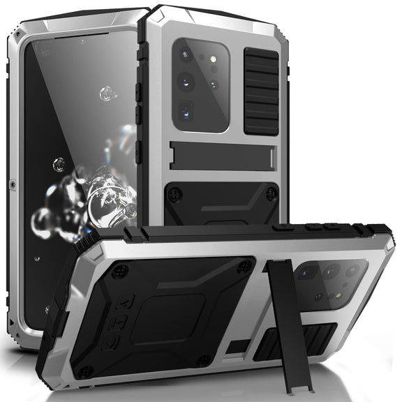 For Samsung Galaxy S20 Plus R-JUST Water-resistant Shockproof Dustproof Metal + Silicone Protective Case(Silver)