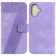 For iPhone 16 Plus Seven-shaped Embossed Leather Phone Case(Purple) - iPhone 16 Plus Cases by PMC TechLife | Online Shopping South Africa | PMC TechLife | Buy Now Pay Later Mobicred