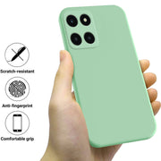For Honor X6a Pure Color Liquid Silicone Shockproof Phone Case(Green)