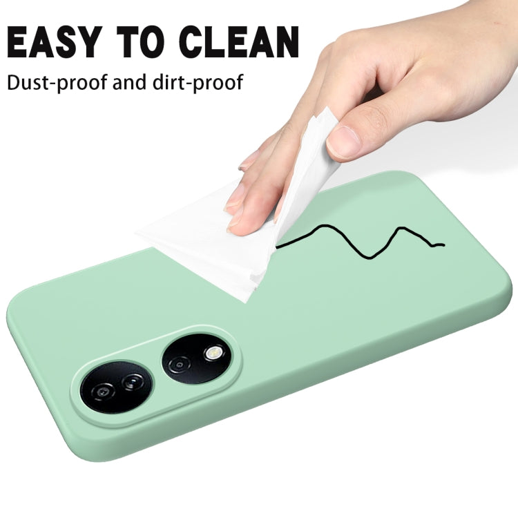 For Honor 90 Smart Pure Color Liquid Silicone Shockproof Phone Case(Green)