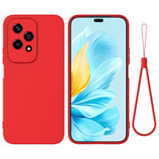 For Honor 200 Lite Global Solid Color Liquid Silicone Dropproof Full Coverage Phone Case(Red)