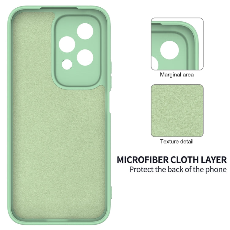For Honor 200 Lite Global Solid Color Liquid Silicone Dropproof Full Coverage Phone Case(Green)