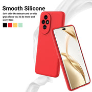 For Honor 200 Solid Color Liquid Silicone Dropproof Full Coverage Phone Case(Red)