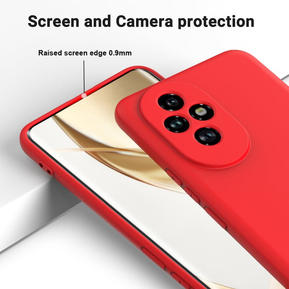 For Honor 200 Solid Color Liquid Silicone Dropproof Full Coverage Phone Case(Red)