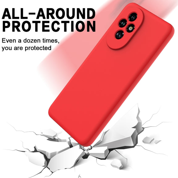 For Honor 200 Solid Color Liquid Silicone Dropproof Full Coverage Phone Case(Red)