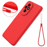For Honor 200 Solid Color Liquid Silicone Dropproof Full Coverage Phone Case(Red)