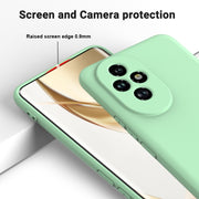 For Honor 200 Solid Color Liquid Silicone Dropproof Full Coverage Phone Case(Green)