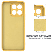 For Honor X6b 4G Solid Color Liquid Silicone Dropproof Full Coverage Phone Case(Yellow)