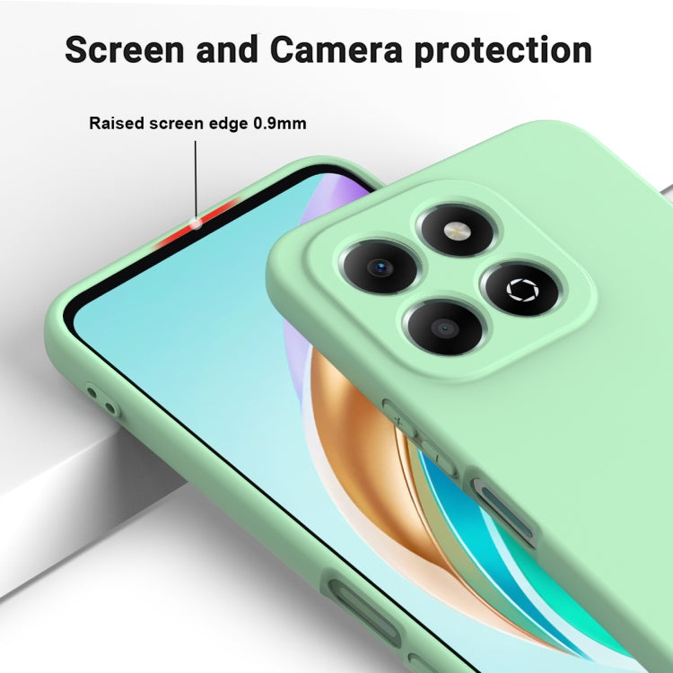 For Honor X6b 4G Solid Color Liquid Silicone Dropproof Full Coverage Phone Case(Green)