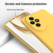 For Honor 200 Pro Solid Color Liquid Silicone Dropproof Full Coverage Phone Case(Yellow)