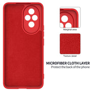 For Honor 200 Pro Solid Color Liquid Silicone Dropproof Full Coverage Phone Case(Red)