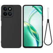 For Honor 200 Smart Solid Color Liquid Silicone Dropproof Full Coverage Phone Case(Black)