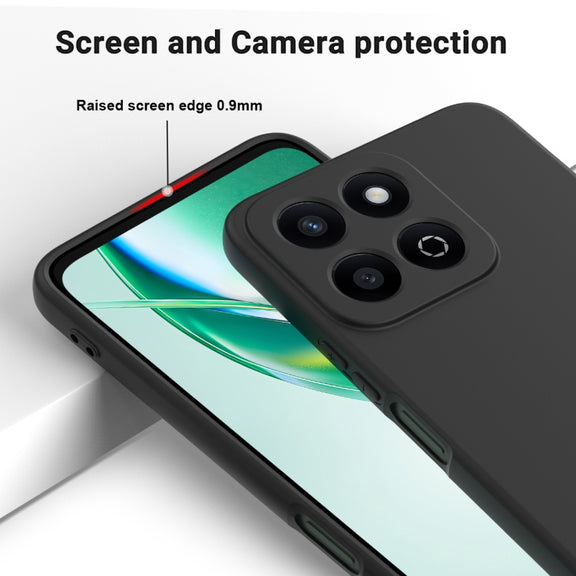 For Honor 200 Smart Solid Color Liquid Silicone Dropproof Full Coverage Phone Case(Black)