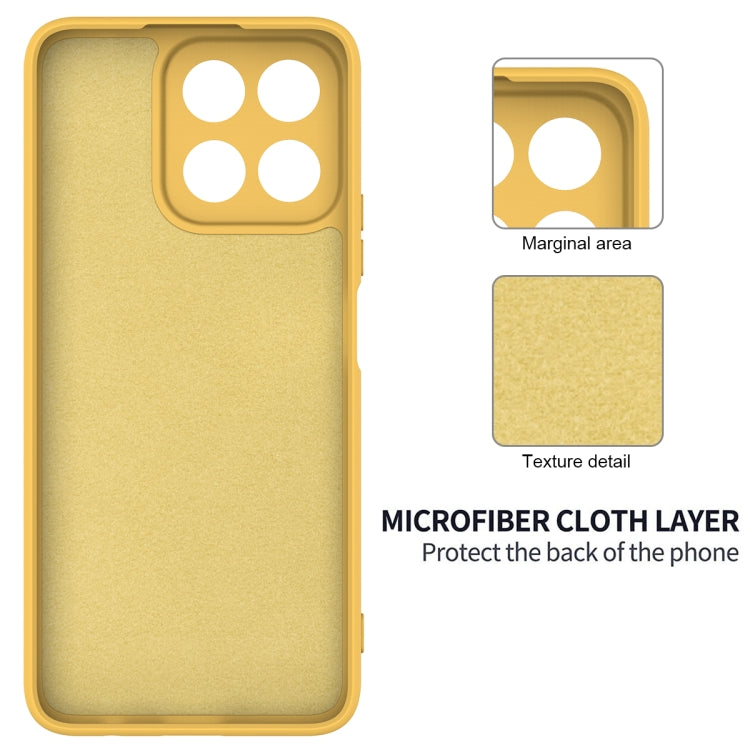 For Honor 200 Smart Solid Color Liquid Silicone Dropproof Full Coverage Phone Case(Yellow)