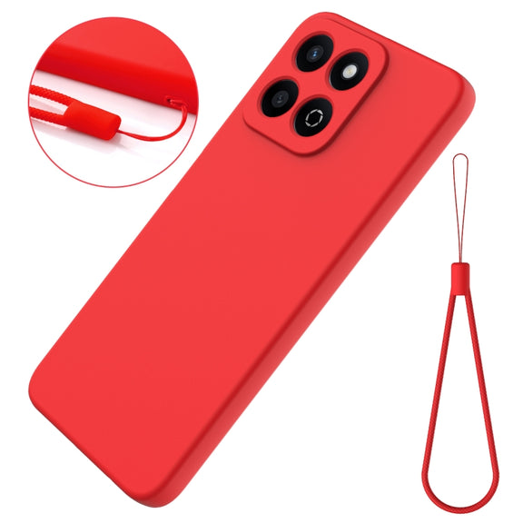 For Honor 200 Smart Solid Color Liquid Silicone Dropproof Full Coverage Phone Case(Red)