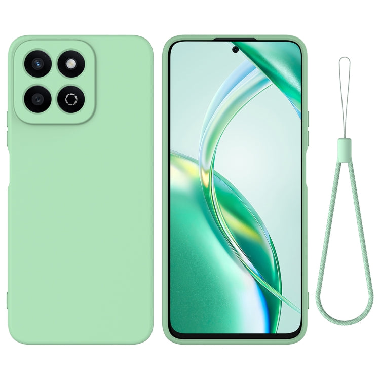For Honor 200 Smart Solid Color Liquid Silicone Dropproof Full Coverage Phone Case(Green)