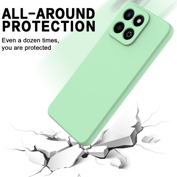 For Honor 200 Smart Solid Color Liquid Silicone Dropproof Full Coverage Phone Case(Green)