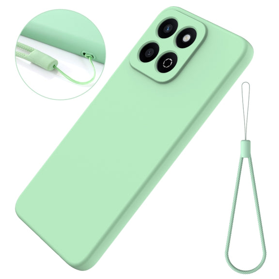 For Honor 200 Smart Solid Color Liquid Silicone Dropproof Full Coverage Phone Case(Green)