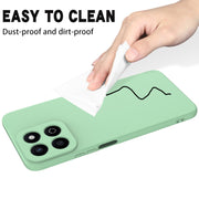 For Honor 200 Smart Solid Color Liquid Silicone Dropproof Full Coverage Phone Case(Green)