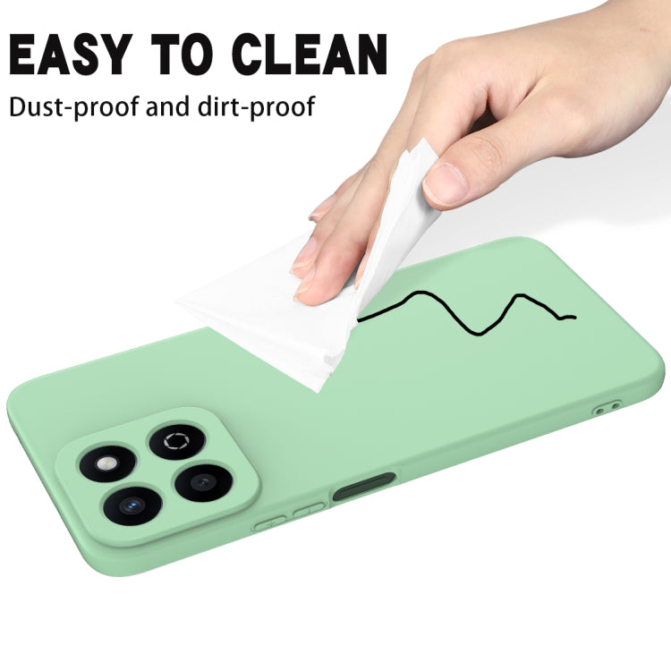 For Honor 200 Smart Solid Color Liquid Silicone Dropproof Full Coverage Phone Case(Green)