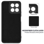 For Honor X7c / Play 200 Plus Solid Color Liquid Silicone Dropproof Full Coverage Phone Case(Black)