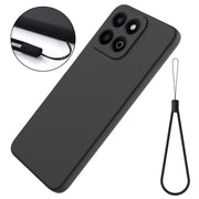For Honor X7c / Play 200 Plus Solid Color Liquid Silicone Dropproof Full Coverage Phone Case(Black)