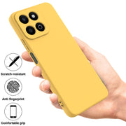 For Honor X7c / Play 200 Plus Solid Color Liquid Silicone Dropproof Full Coverage Phone Case(Yellow)