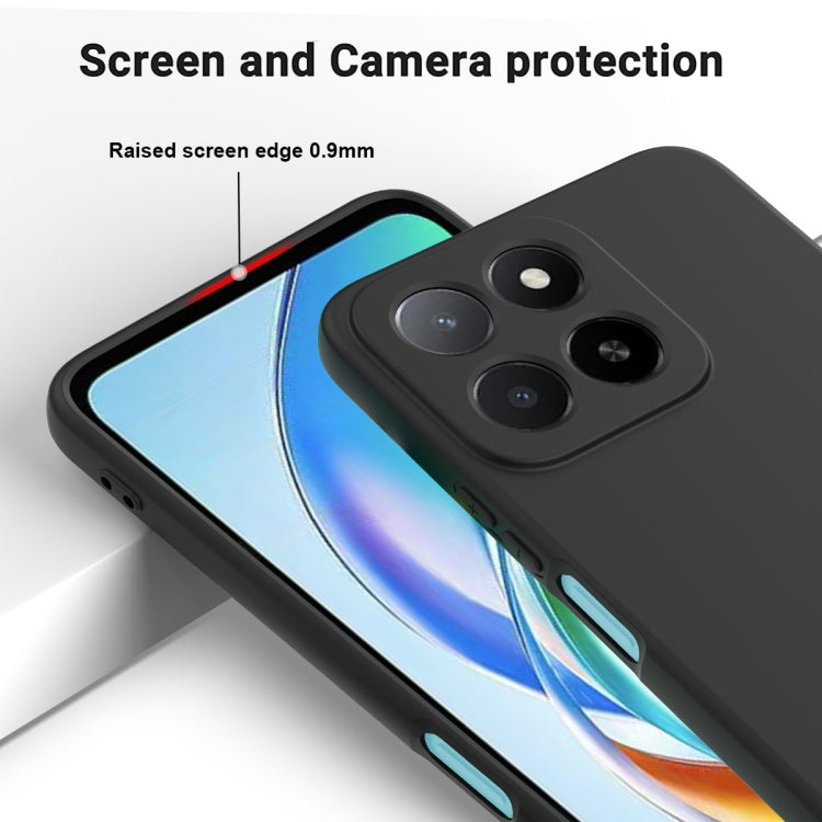For Honor X5b / X5b Plus Solid Color Liquid Silicone Dropproof Full Coverage Phone Case(Black)