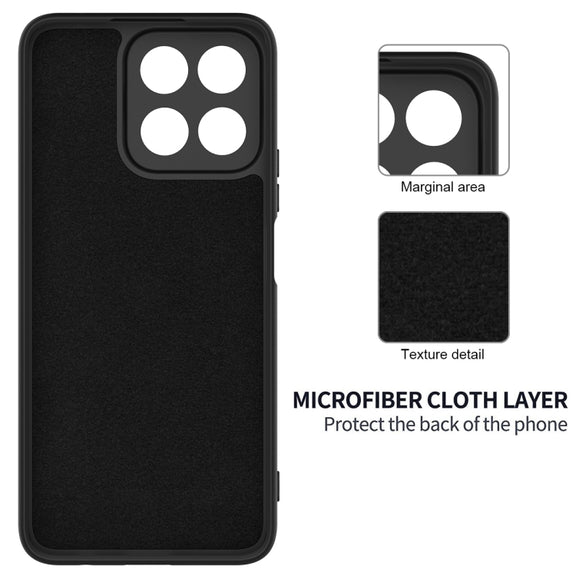 For Honor X5b / X5b Plus Solid Color Liquid Silicone Dropproof Full Coverage Phone Case(Black)