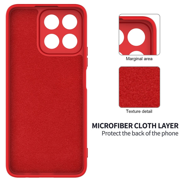 For Honor X5b / X5b Plus Solid Color Liquid Silicone Dropproof Full Coverage Phone Case(Red)