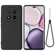 For Honor X9c / X60 Pro 5G Solid Color Liquid Silicone Dropproof Full Coverage Phone Case(Black)
