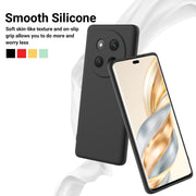 For Honor X60 Pro Solid Color Liquid Silicone Dropproof Full Coverage Phone Case(Black)