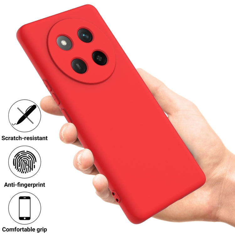 For Honor X60 Pro Solid Color Liquid Silicone Dropproof Full Coverage Phone Case(Red)