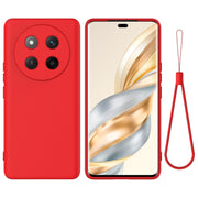 For Honor X60 Pro Solid Color Liquid Silicone Dropproof Full Coverage Phone Case(Red)