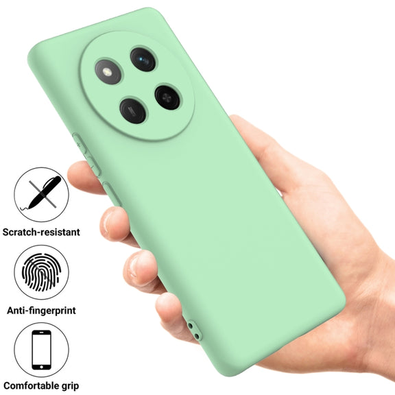 For Honor X60 Pro Solid Color Liquid Silicone Dropproof Full Coverage Phone Case(Green)