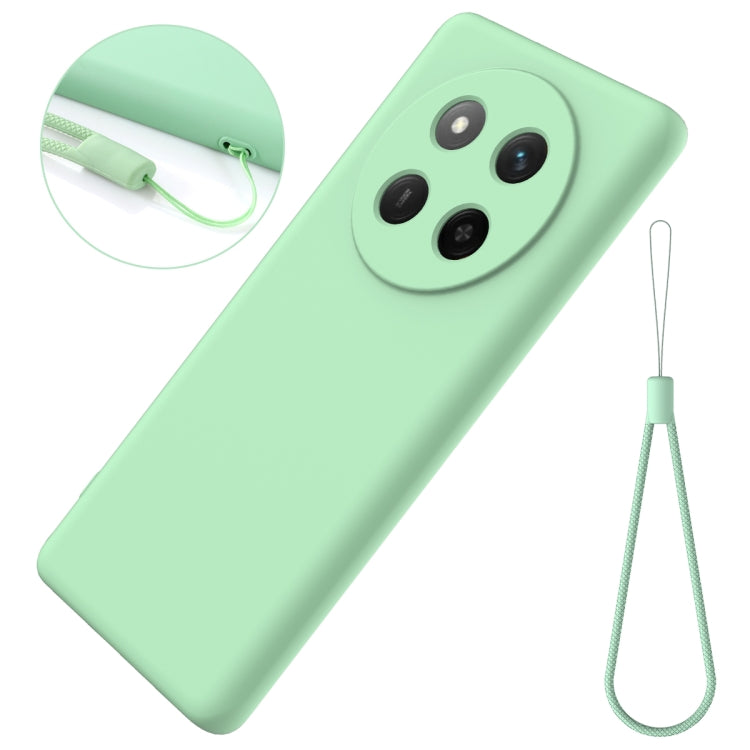 For Honor X60 Pro Solid Color Liquid Silicone Dropproof Full Coverage Phone Case(Green)